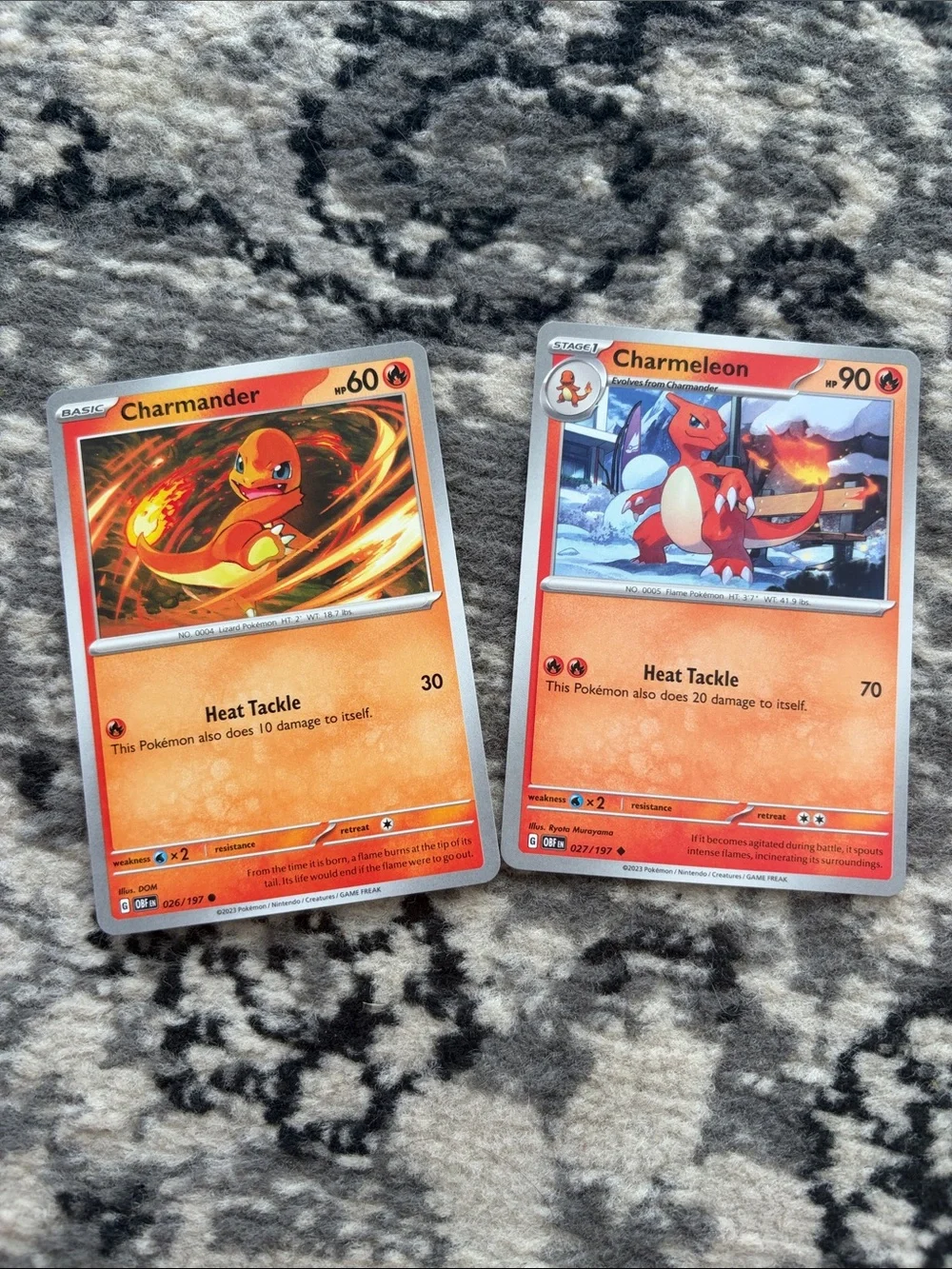 Charmander & Charmeleon Evolution Lot Obsidian Flames ✨5/$25✨